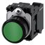 Pushbutton, 22 mm, round, plastic, green, pushbutton, flat, momentary contact type, with holder 1  3SU1100-0AB40-3BA0-Z Y13 thumbnail 2