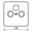 Centre plate for TV-FM-SAT sockets CD561SATPT thumbnail 4