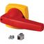 Rotary handle, 8mm, for mounting shroud, red/yellow thumbnail 3