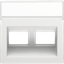 Central plate data 2x RJ oblique output, white coated thumbnail 2