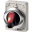 Illuminated selector switch actuator, RMQ-Titan, With thumb-grip, maintained, 3 positions, red, Metal bezel thumbnail 6