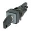 Key-operated actuator, 3 positions, black, maintained thumbnail 2