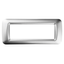 TOP SYSTEM PLATE - IN TECHNOPOLYMER GLOSS FINISH - 6 GANG - SOFT CHROME - SYSTEM thumbnail 1
