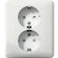 Exxact double socket-outlet branching earthed white thumbnail 2