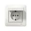 Exxact single socket-outlet with lid IP44 earthed screw white thumbnail 3