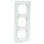 Exxact Solid 3-gang glass frame white thumbnail 3