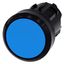 Pushbutton, 22 mm, round, plastic, blue, pushbutton, flat momentary contact 3SU1000-0AB50-0AA0-Z Y12 thumbnail 1