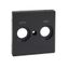 Central plate marked R/TV+SAT for antenna socket-outlet, anthracite, System M thumbnail 2