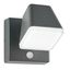 Zeta LED Square Single PIR 12,5W 800lm 3000K IP54 anthracite thumbnail 1