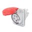 10° ANGLED FLUSH-MOUNTING SOCKET-OUTLET HP - IP44/IP54 - 3P+E 32A 380-415V 50/60HZ - RED - 6H - FAST WIRING thumbnail 2