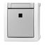 Push button illuminated, neutral base, NO, VISIO IP54 thumbnail 1