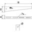 AW 15 11 A2 Wall and support bracket with welded head plate B110mm thumbnail 2