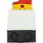 Main switch, T0, 20 A, surface mounting, 4 contact unit(s), 6 pole, 2 N/O, Emergency switching off function, With red rotary handle and yellow locking thumbnail 22