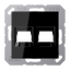 Centre plate for MJ f. 2 sockets A1569-25WESW thumbnail 1