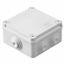 JUNCTION BOX WITH PLAIN QUICK FIXING LID - IP55 - INTERNAL DIMENSIONS 100X100X50 - WALLS WITH CABLE GLANDS - GREY RAL 7035 thumbnail 2