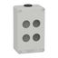 Harmony XAP, XB2 SL, Empty control station, zinc alloy, grey, M20, 4 cut-outs 22mm, 80 x 130 x 51,5, UL cULus thumbnail 1