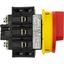 Main switch, P3, 63 A, flush mounting, 3 pole, 2 N/O, 2 N/C, Emergency switching off function, With red rotary handle and yellow locking ring thumbnail 23