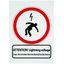 Warning sign  210x297x0.7mm  GER/ENG Achtung Blitzsp. / Attention Ligh thumbnail 1