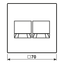 Centre plate for MJ f. 2 sockets AL1969-25WE thumbnail 2