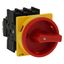 Main switch, P1, 40 A, flush mounting, 3 pole, Emergency switching off function, With red rotary handle and yellow locking ring, Lockable in the 0 (Of thumbnail 18