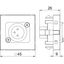 MTG-X3M S RW1 Multimedia support, XLR, 3-pin connector w. screw connection 45x45mm thumbnail 2