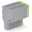 2-conductor female connector Push-in CAGE CLAMP® 1.5 mm² gray, green-y thumbnail 1