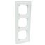 Exxact Solid 3-gang glass frame white thumbnail 2