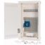 Compact distribution board-flush mounting, multimedia, 3-rows, flush sheet steel door thumbnail 3