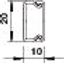 WDKH-10020RW Wall trunking system halogen-free 10x20x2000 thumbnail 2