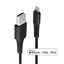 0.5m USB Type A to Lightning Cable, Black USB Type A Male to Lightning Male thumbnail 1