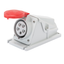 90° ANGLED SURFACE-MOUNTING SOCKET-OUTLET - IP44 - 2P+E 32A 380-415V 50/60HZ - RED - 9H - SCREW WIRING thumbnail 1