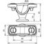 Cond. holder PA, grey for HVI/CUI cond. D 20mm, flange D 30mm, M8 fema thumbnail 2