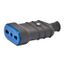 PORTABLE SOCKET-OUTLET - ITALIAN STANDARD - 2P+E 10/16A 250V ac - TYPE P17 DUAL AMPERAGE - SLATE thumbnail 2