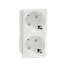 2 Socket-outlet, New Unica, mechanism, 2P, 16A, Schuko, with shutter, screwless terminals, glossy, untreated, white thumbnail 5