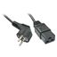 2m Schuko to C19 Mains Cable Schuko Plug to IEC C19 Connector thumbnail 1