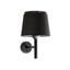 SAVOY BLACK WALL LAMP BLACK LAMPSHADE thumbnail 2