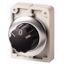 Changeover switch, RMQ-Titan, with rotary head, momentary, 3 positions, inscribed, Front ring stainless steel thumbnail 1