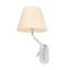 ETERNA Right chrome/beige table lamp with reader thumbnail 1