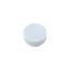 Button plate, raised white, blank thumbnail 2