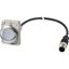 Pushbutton, Flat, maintained, 1 N/O, Cable (black) with M12A plug, 4 pole, 1 m, White, Blank, Metal bezel thumbnail 2