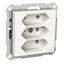 Exxact triple socket-outlet 3xEuro screw white thumbnail 2