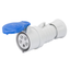 STRAIGHT CONNECTOR HP - IP44/IP54 - 3P+N+E 16A 200-250V 50/60HZ - BLUE - 9H - FAST WIRING thumbnail 1