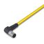 System bus cable for drag chain M12B plug angled 5-pole yellow thumbnail 1