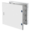 CVX DISTRIBUTION BOARD 160I  - FLUSH-MOUNTING - 600x600x105 - 96(24x4) MODULES - IP40 - BLANK DOOR IN SHEET METAL- WITH 2 LOCKS -GREY RAL7035 thumbnail 1