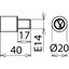 Locking element for E14 screw insert thumbnail 2