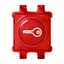 Renova - knob - printed symbol KEY - red thumbnail 4