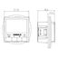 Concealed thermostat as room controller, RAL9016 glossy 55x55, AC 230V, 10 A relay output 1 NO contact, white backlighting thumbnail 2