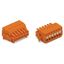 1-conductor female connector push-button Push-in CAGE CLAMP® orange thumbnail 1