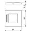 AR45-BF1 RW Cover frame for single Modul 45 84x84mm thumbnail 2