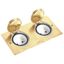 FLOOR RECTANGULAR DOUBLE GANG RECEPTACLE GOLDEN BRUSHED thumbnail 1